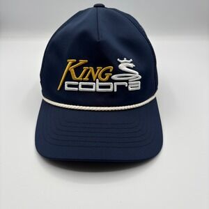King Cobra Rope Snapback Hat Blue Golf Adjustable Cap Logo